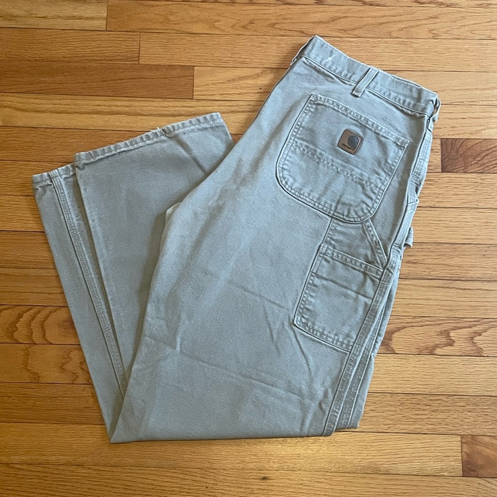 Vintage Carhartt B11 Work Pants/carpenter pants Sage Green 36 x 34 for Men’s